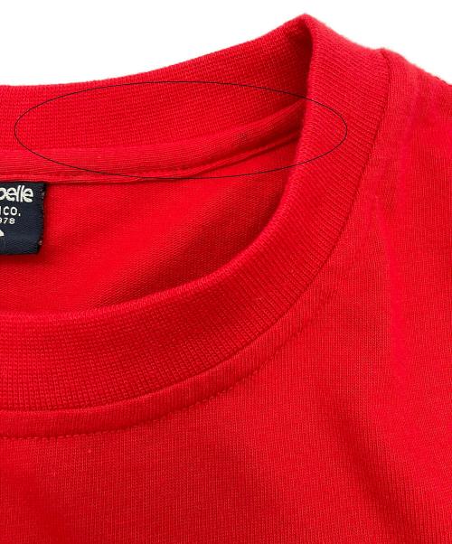 pellepelle（ペレペレ）pellepelle (ペレペレ) 半袖カットソー　刺繍 レッド サイズ:XLの古着・服飾アイテム