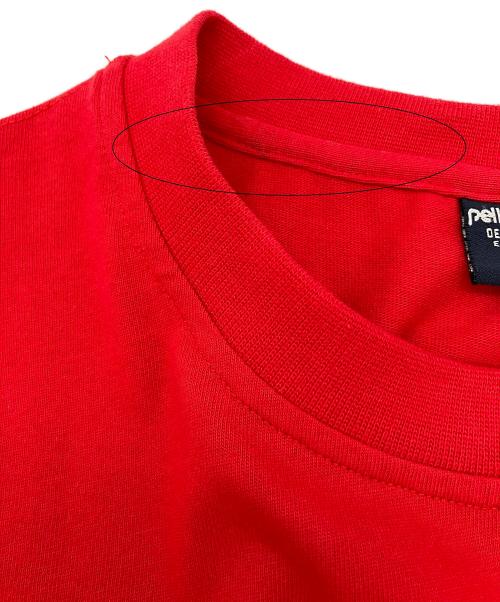 pellepelle（ペレペレ）pellepelle (ペレペレ) 半袖カットソー　刺繍 レッド サイズ:XLの古着・服飾アイテム