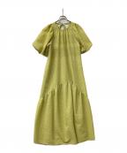 BEAMS Lightsビームスライト）の古着「半袖ワンピース サッカーギンガムワンピース」｜イエロー