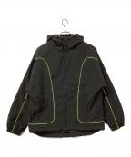 DIESELディーゼル）の古着「ナイロンジャケット フーデッドジャケット」｜ブラック×イエロー