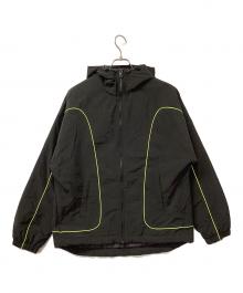 DIESEL（ディーゼル）の古着「ナイロンジャケット フーデッドジャケット」｜ブラック×イエロー