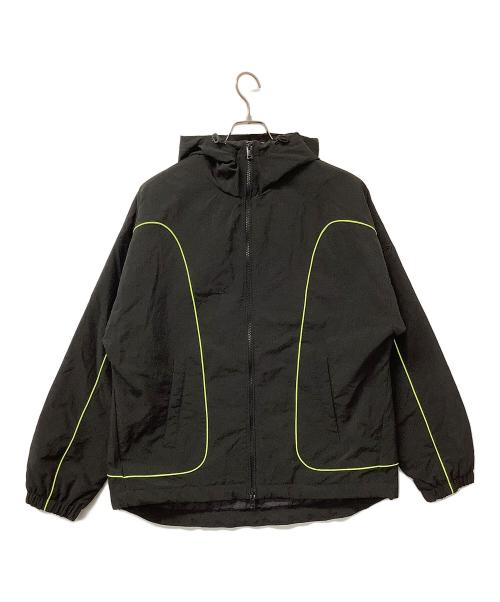 DIESEL（ディーゼル）DIESEL (ディーゼル) ナイロンジャケット フーデッドジャケット ブラック×イエロー サイズ:44の古着・服飾アイテム