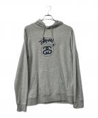 stussyステューシー）の古着「プルオーバーパーカー」｜グレー