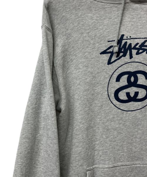 stussy（ステューシー）stussy (ステューシー) プルオーバーパーカー グレー サイズ:Lの古着・服飾アイテム