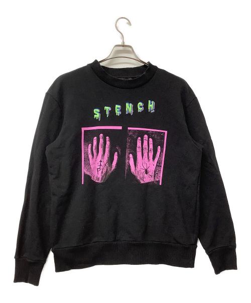 DIESEL（ディーゼル）DIESEL (ディーゼル) スウェット STENCH 蜘蛛 刺繍 プリント ブラック サイズ:Sの古着・服飾アイテム