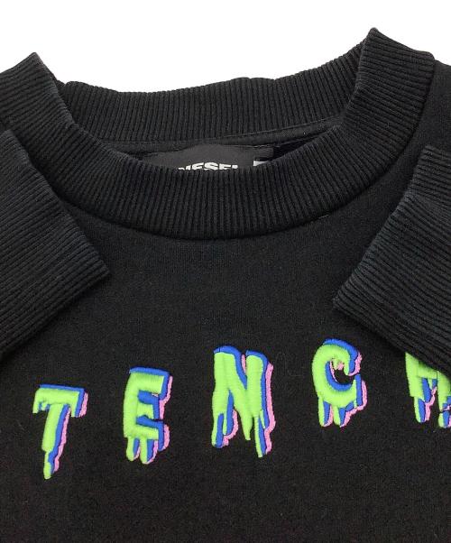DIESEL（ディーゼル）DIESEL (ディーゼル) スウェット STENCH 蜘蛛 刺繍 プリント ブラック サイズ:Sの古着・服飾アイテム