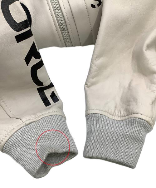 AVIREX（アヴィレックス）AVIREX (アヴィレックス) シングルライダースジャケット BLACKBIRD ラムレザージャケット ベージュ サイズ:Lの古着・服飾アイテム