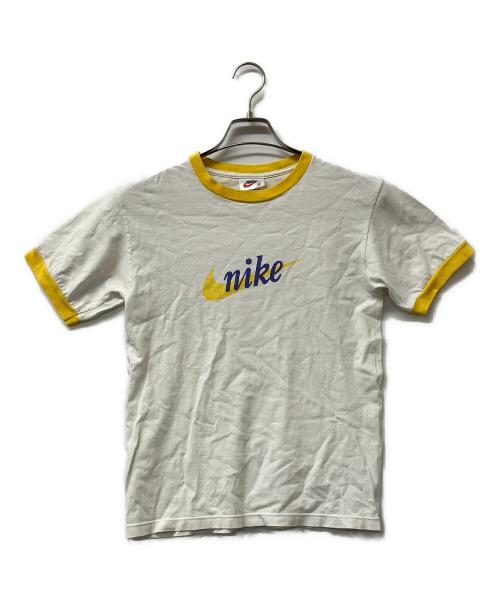 NIKE（ナイキ）NIKE (ナイキ) 半袖カットソー　USA製 90`S ホワイト×イエロー サイズ:Mの古着・服飾アイテム