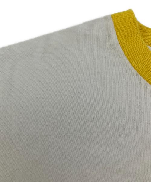 NIKE（ナイキ）NIKE (ナイキ) 半袖カットソー　USA製 90`S ホワイト×イエロー サイズ:Mの古着・服飾アイテム