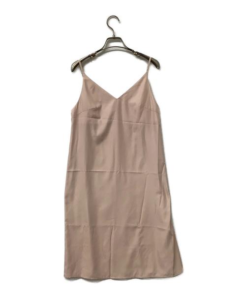 Snidel（スナイデル）Snidel (スナイデル) 長袖ワンピース レースIラインワンピース ピンク サイズ:Fの古着・服飾アイテム