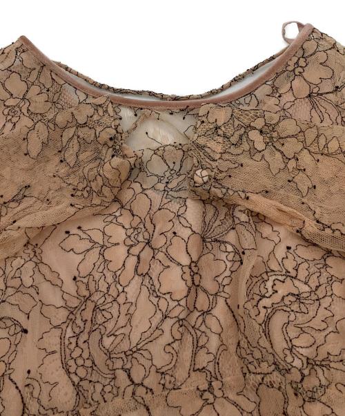 Snidel（スナイデル）Snidel (スナイデル) 長袖ワンピース レースIラインワンピース ピンク サイズ:Fの古着・服飾アイテム