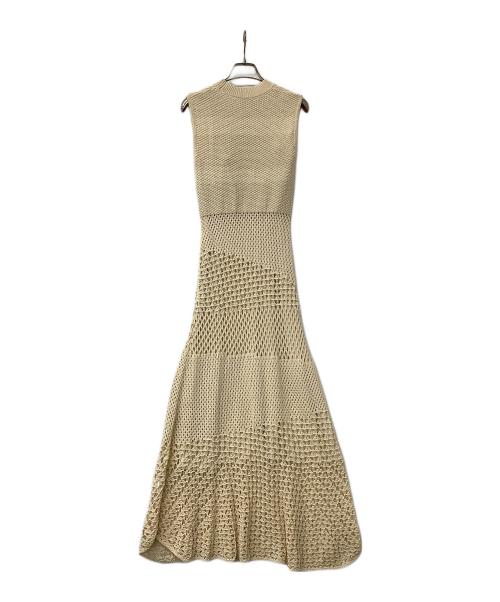 anuans（アニュアンス）anuans (アニュアンス) ワンピース クロシェニットマーメイドワンピース アイボリー サイズ:Sの古着・服飾アイテム