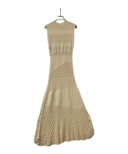 anuans（アニュアンス）anuans (アニュアンス) ワンピース クロシェニットマーメイドワンピース アイボリー サイズ:Sの古着・服飾アイテム