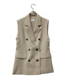 FRAY ID（フレイ アイディー）の古着「ジレ ダブルテーラードジレ」｜ベージュ