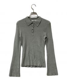 Snidel（スナイデル）の古着「長袖ニット ポロカラーリブニットプルオーバー」｜グレー