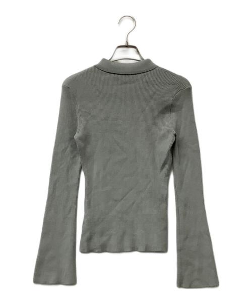 Snidel（スナイデル）Snidel (スナイデル) 長袖ニット ポロカラーリブニットプルオーバー グレー サイズ:Fの古着・服飾アイテム