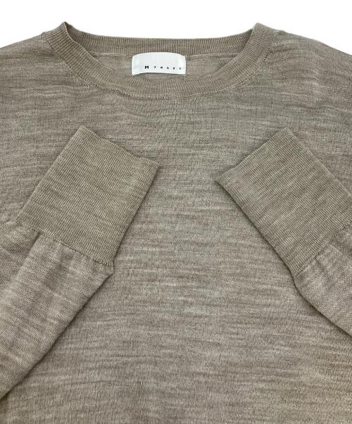 M7days（エムセブンデイズ）M7days (エムセブンデイズ) シアーニットギャザースカート ベージュ サイズ:Fの古着・服飾アイテム