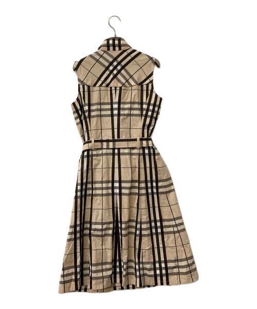 BURBERRY LONDON（バーバリーロンドン）BURBERRY LONDON (バーバリーロンドン) ノースリーブワンピース ブラウン サイズ:40の古着・服飾アイテム