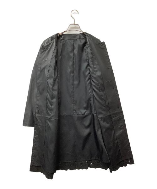 Merfirge（ハヤシグチ）Merfirge (ハヤシグチ) レザーコート ラムレザーデザインコート ブラック サイズ:Mの古着・服飾アイテム