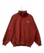 KEBOZケボズ）の古着「スウェット ハーフジップスウェット」｜エンジ