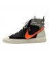 NIKE (ナイキ) READYMADE (レディメイド) スニーカー Blazer Mid ブラック×オレンジ サイズ:cm 25：20000円