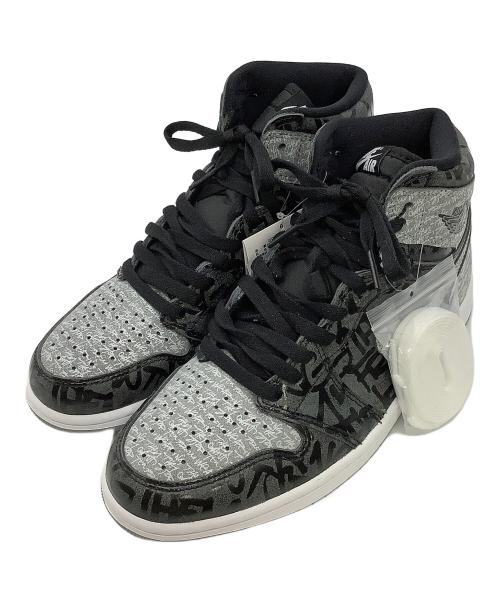 NIKE（ナイキ）NIKE (ナイキ) スニーカー AIR JORDAN 1 HIGH OG ブラック×グレー サイズ:cm 26の古着・服飾アイテム