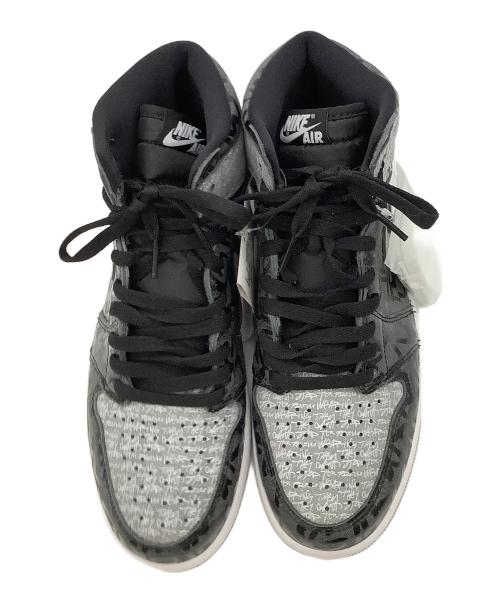 NIKE（ナイキ）NIKE (ナイキ) スニーカー AIR JORDAN 1 HIGH OG ブラック×グレー サイズ:cm 26の古着・服飾アイテム