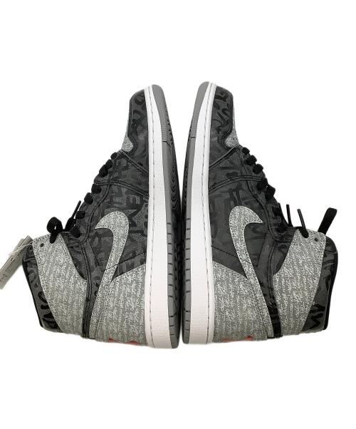NIKE（ナイキ）NIKE (ナイキ) スニーカー AIR JORDAN 1 HIGH OG ブラック×グレー サイズ:cm 26の古着・服飾アイテム