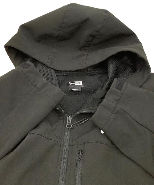 New Era（ニューエラ）New Era (ニューエラ) ジャケット フラッグロゴ シェルジャケット 内側フリース ブラック サイズ:X LARGEの古着・服飾アイテム