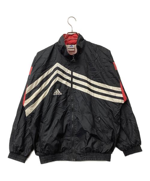 adidas（アディダス）adidas (アディダス) ナイロンジャケット LIMA SUIT-Ⅱ  ブラック×ホワイト×レッド サイズ:不明の古着・服飾アイテム