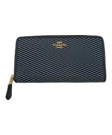 COACH（コーチ）の古着「財布」｜ブラック×ライトブルー