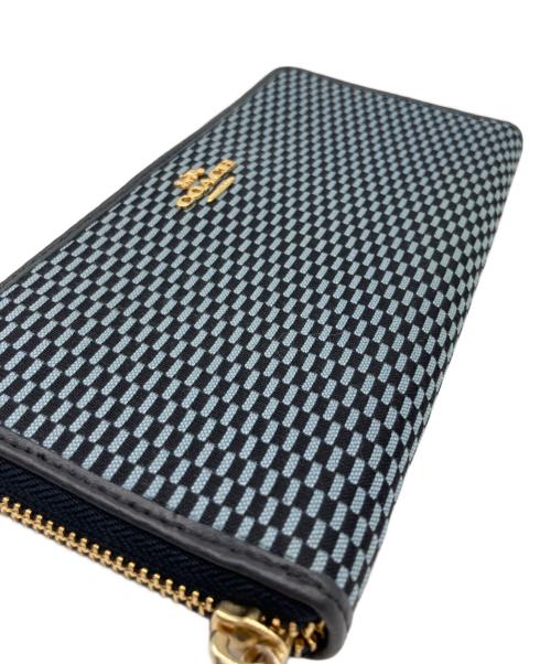 COACH（コーチ）COACH (コーチ) 財布 ブラック×ライトブルーの古着・服飾アイテム