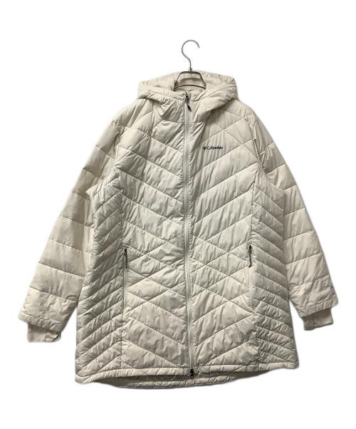 Columbia（コロンビア）Columbia (コロンビア) 中綿コート Heavenly Long Hooded Jacket ホワイト サイズ:2Xの古着・服飾アイテム