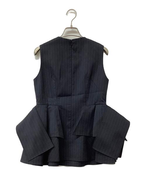 anuans（アニュアンス）anuans (アニュアンス) トップス オブジェクトフレアトップス ネイビー サイズ:Sの古着・服飾アイテム