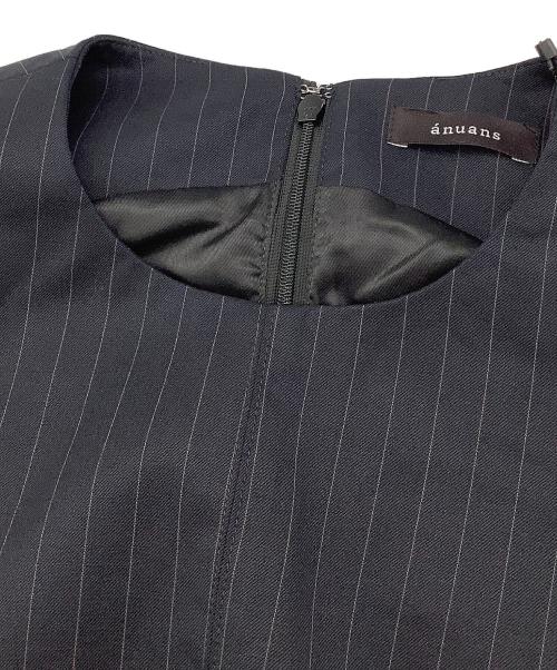 anuans（アニュアンス）anuans (アニュアンス) トップス オブジェクトフレアトップス ネイビー サイズ:Sの古着・服飾アイテム