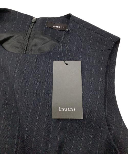 anuans（アニュアンス）anuans (アニュアンス) トップス オブジェクトフレアトップス ネイビー サイズ:Sの古着・服飾アイテム