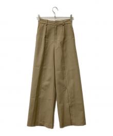 anuans（アニュアンス）の古着「パンツ センタースリットワイドパンツ」｜ブラウン