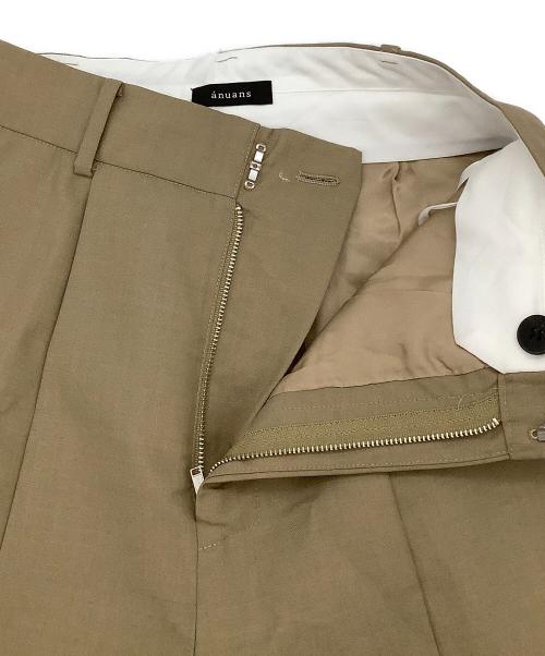 anuans（アニュアンス）anuans (アニュアンス) パンツ センタースリットワイドパンツ ブラウン サイズ:Sの古着・服飾アイテム