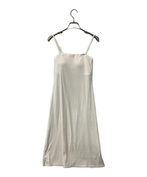 FRAY ID（フレイ アイディー）FRAY ID (フレイ アイディー) 長袖ワンピース バックリボンカットドレス ベージュの古着・服飾アイテム