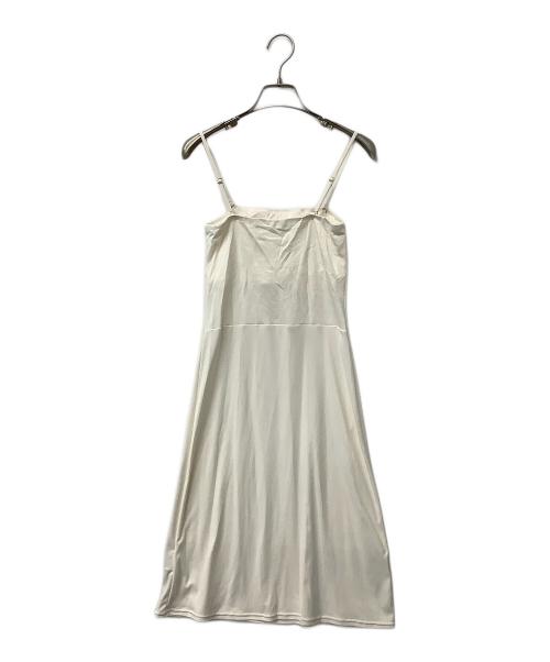 FRAY ID（フレイ アイディー）FRAY ID (フレイ アイディー) 長袖ワンピース バックリボンカットドレス ベージュの古着・服飾アイテム