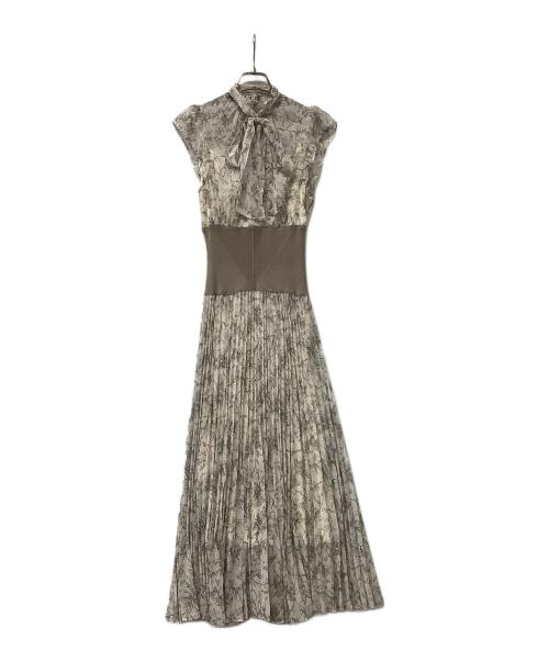 Snidel（スナイデル）Snidel (スナイデル) ノースリーブワンピース ウエストリブプリーツワンピース グレーの古着・服飾アイテム