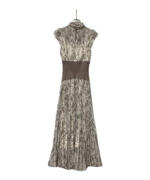 Snidel（スナイデル）Snidel (スナイデル) ノースリーブワンピース ウエストリブプリーツワンピース グレーの古着・服飾アイテム