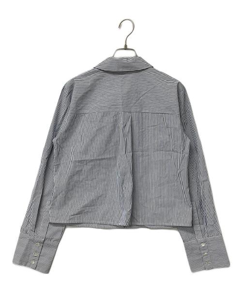 Snidel（スナイデル）Snidel (スナイデル) 長袖シャツ リボンワンポイントロゴシャツ ブルー サイズ:Fの古着・服飾アイテム