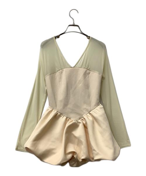 polaura（ポロ―ラ）polaura (ポロ―ラ) 長袖ブラウス ビスチェドッキングバルーントップス オレンジ サイズ:Fの古着・服飾アイテム