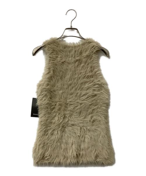 anuans（アニュアンス）anuans (アニュアンス) ニット ファーライクノースリーブニットトップス カーキ サイズ:Fの古着・服飾アイテム