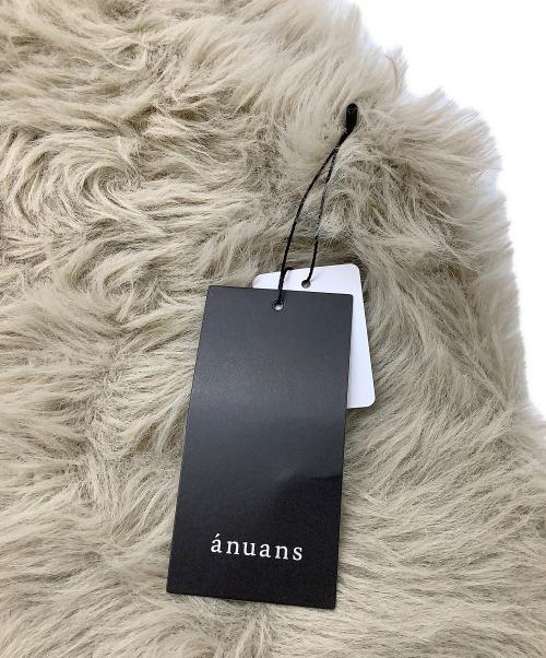 anuans（アニュアンス）anuans (アニュアンス) ニット ファーライクノースリーブニットトップス カーキ サイズ:Fの古着・服飾アイテム