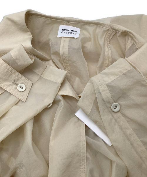 HANAE MORI（ハナエモリ）HANAE MORI (ハナエモリ) CELFORD (セルフォード) コート オーガンジーセーラーコート イエロー サイズ:Fの古着・服飾アイテム