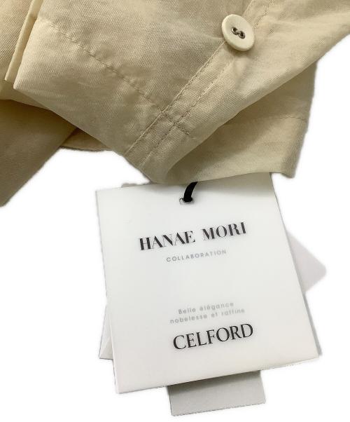 HANAE MORI（ハナエモリ）HANAE MORI (ハナエモリ) CELFORD (セルフォード) コート オーガンジーセーラーコート イエロー サイズ:Fの古着・服飾アイテム