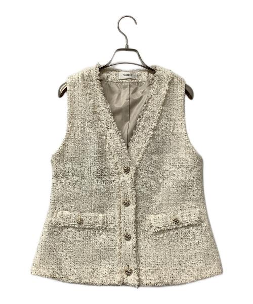 Snidel（スナイデル）Snidel (スナイデル) ジレ ツイードジレ アイボリー サイズ:Fの古着・服飾アイテム