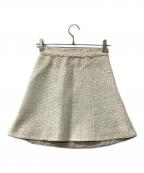 Snidelスナイデル）の古着「ミニスカート ツイードミニスカート」｜アイボリー